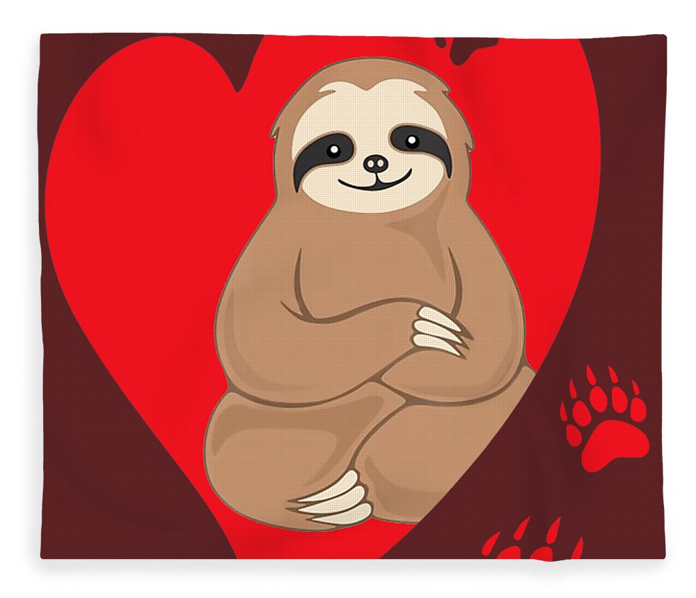 Detail Valentines Sloth Blanket Nomer 12