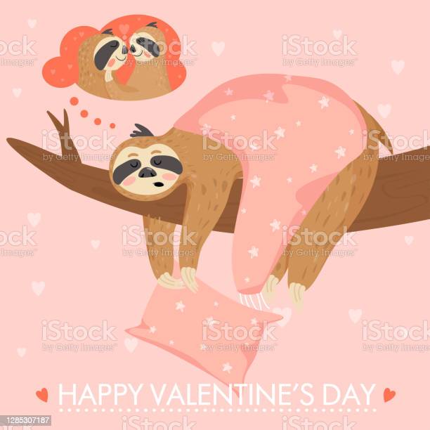 Detail Valentines Sloth Blanket Nomer 59