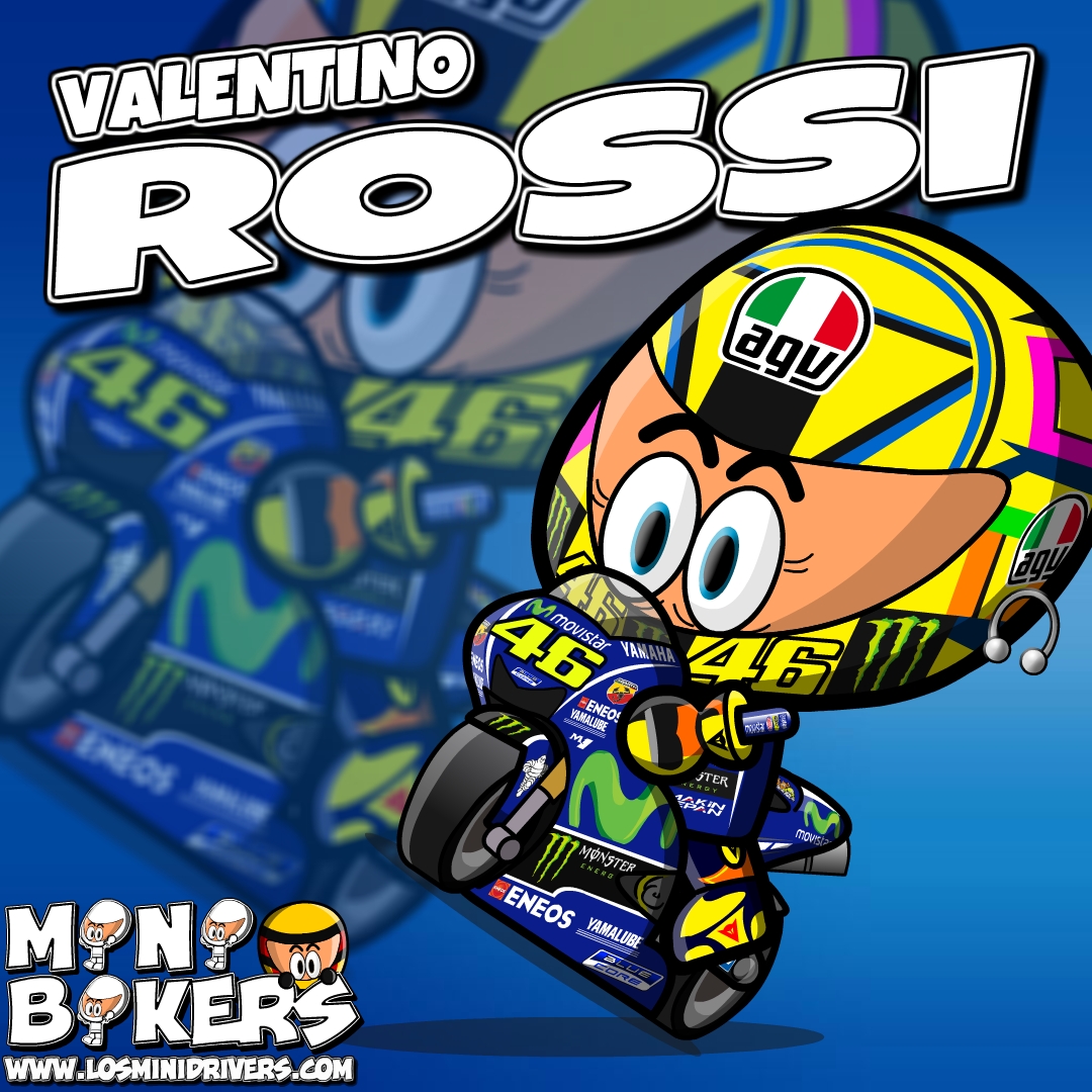 Detail Valentino Rossi Kartun Movistar Nomer 19