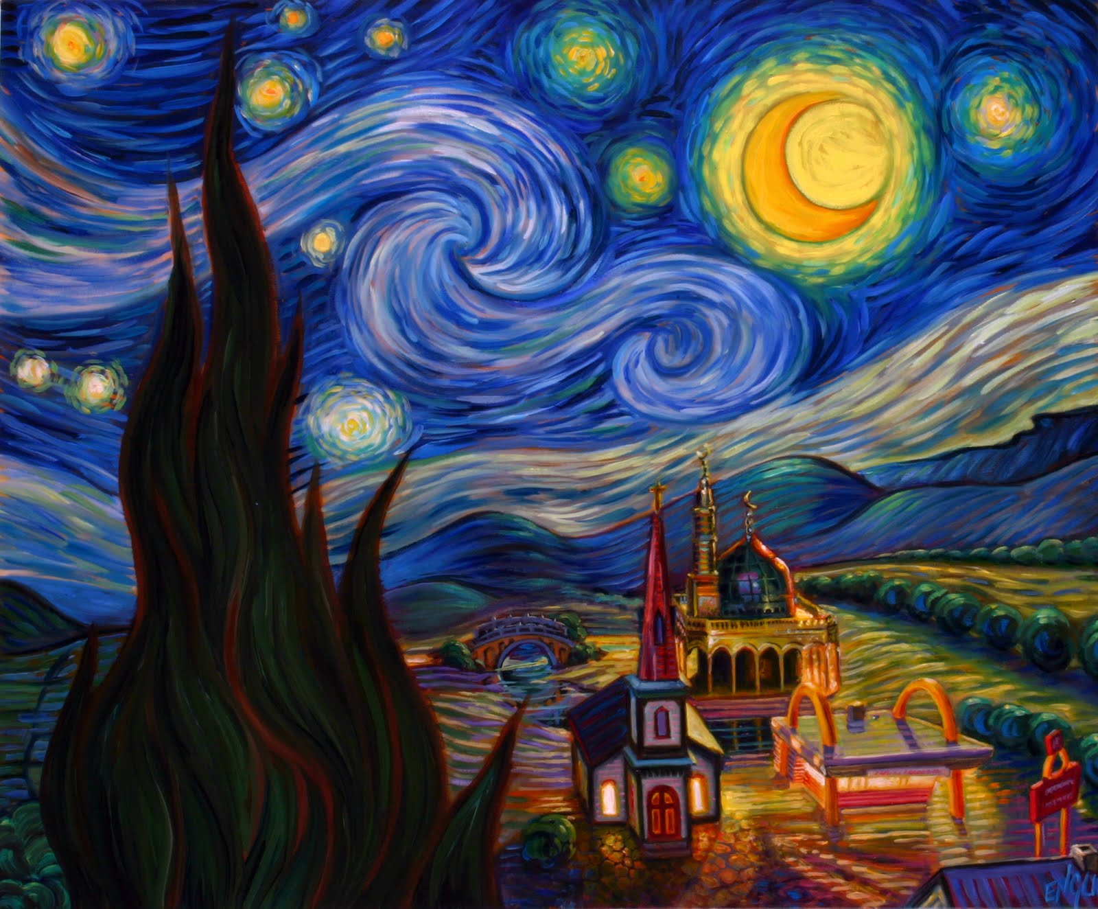 Detail Van Gogh Starry Night Hd Nomer 24