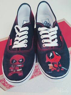 Detail Vans Deadpool Shoes Nomer 37