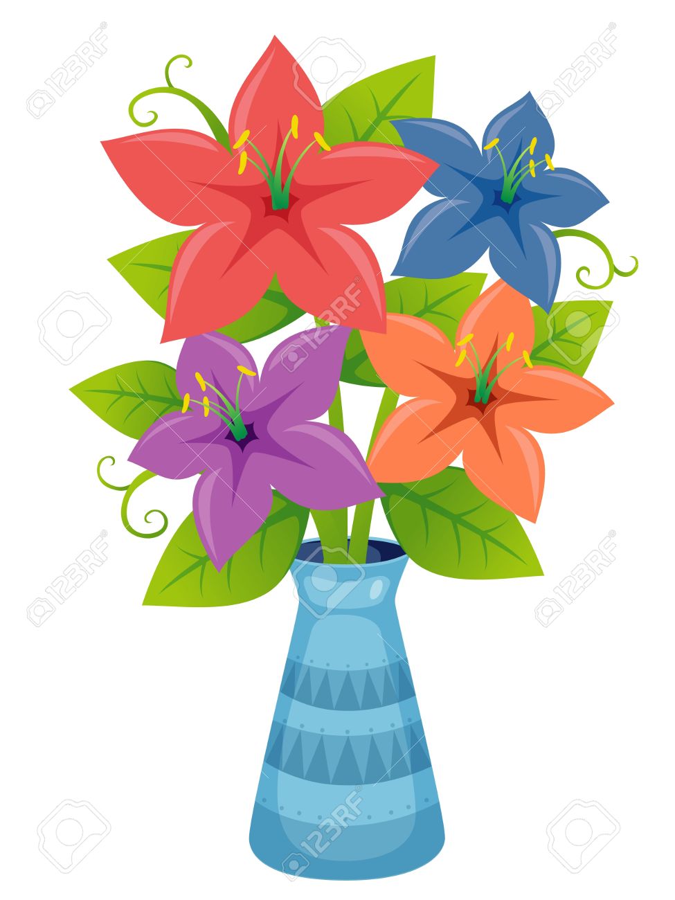 Detail Vase Of Flowers Clipart Nomer 17