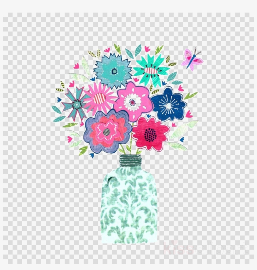 Detail Vase Of Flowers Clipart Nomer 29