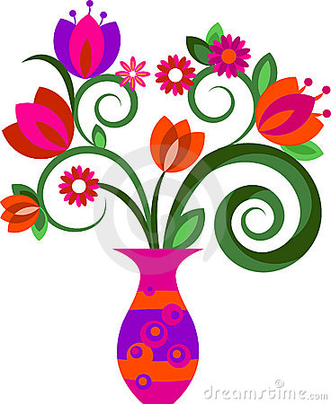 Detail Vase Of Flowers Clipart Nomer 44