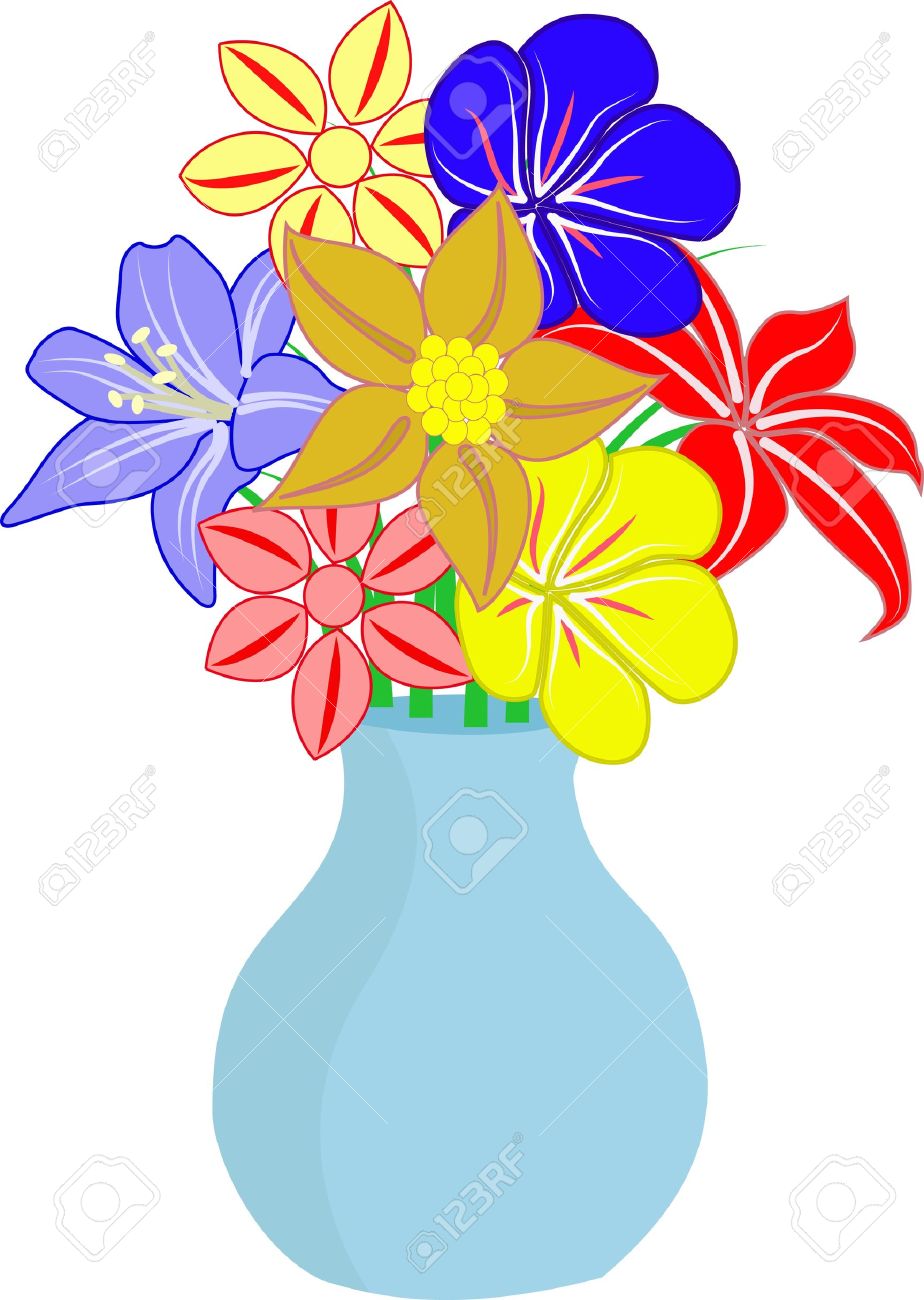 Detail Vase With Flowers Clipart Nomer 14