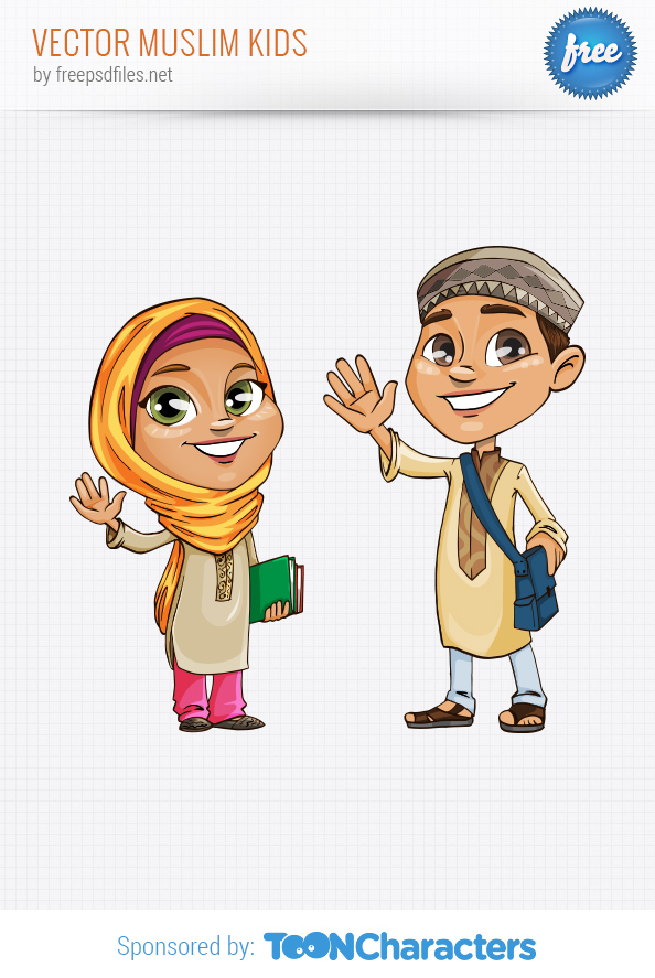 Detail Vector Anak Muslim Nomer 26