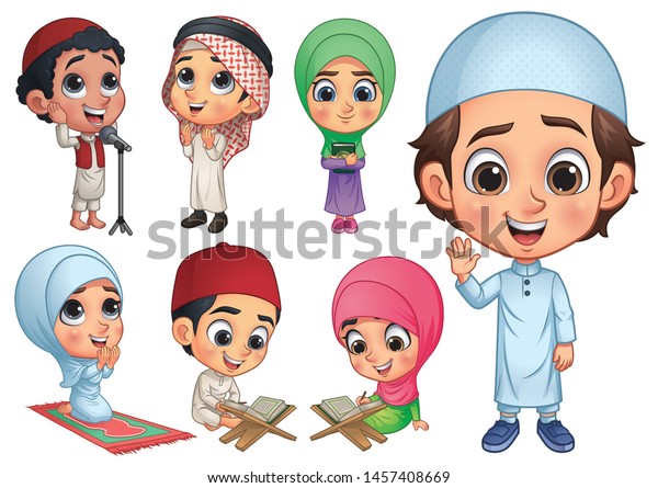 Detail Vector Anak Muslim Nomer 36