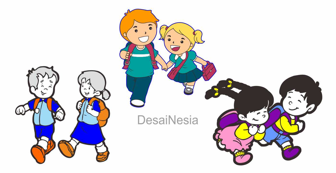 Detail Vector Anak Sekolah Nomer 53