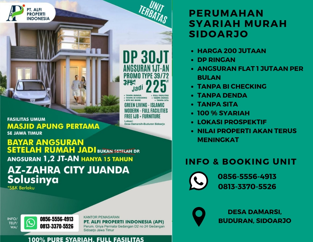 Detail Rumah Cicilan 1 Juta Di Sidoarjo Nomer 32