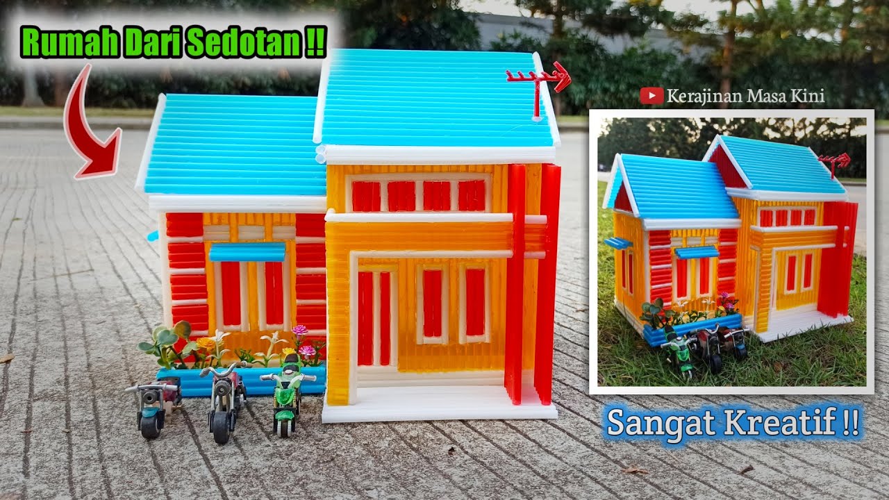 Detail Rumah Dari Sedotan Nomer 3