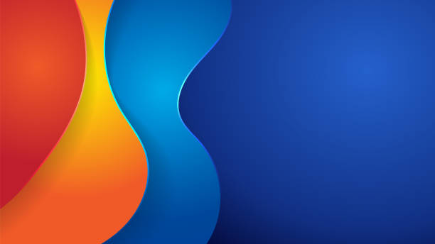 Detail Vector Background Orange And Blue Nomer 28