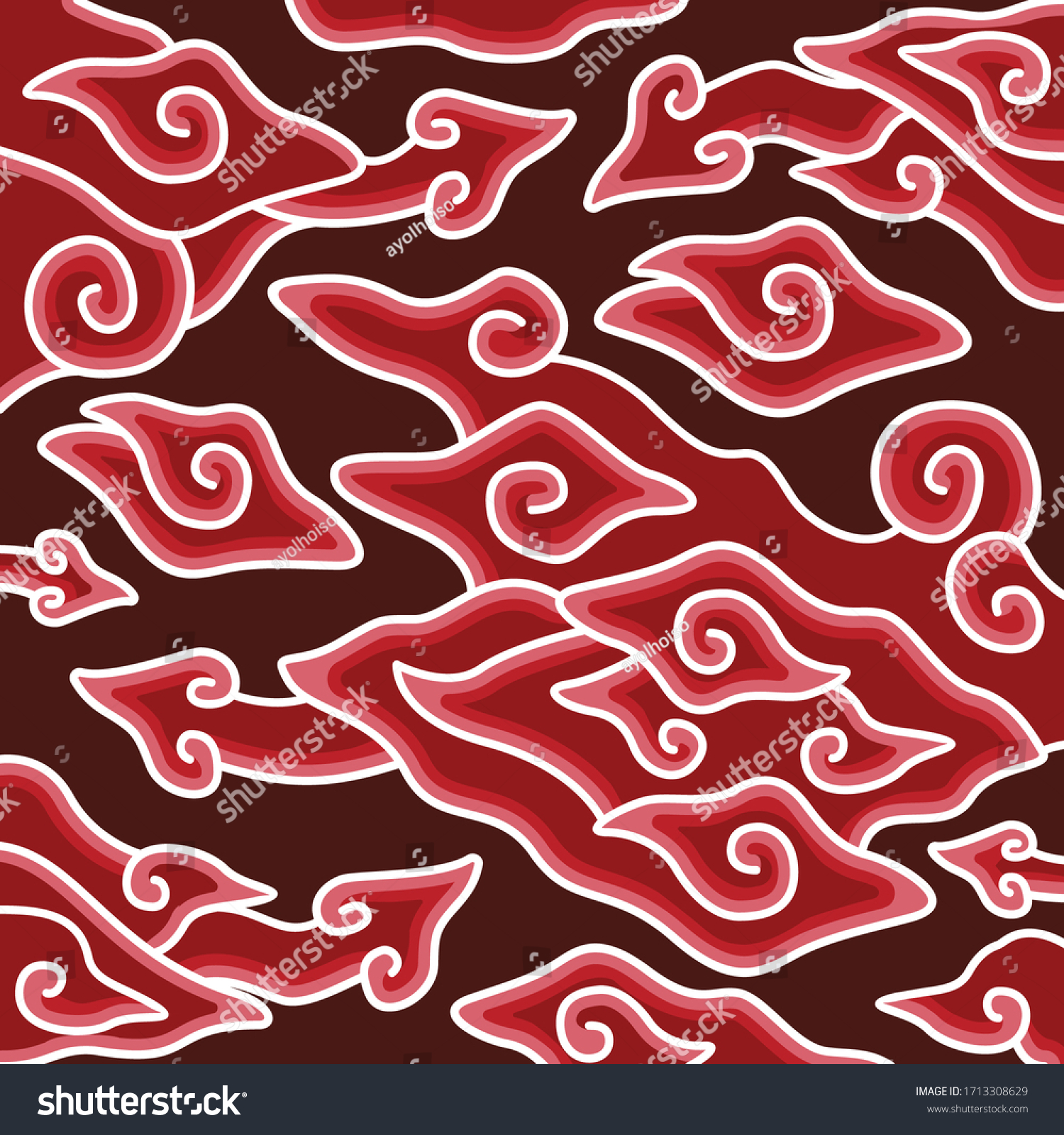 Detail Vector Batik Awan Nomer 11