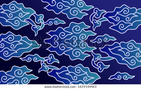 Detail Vector Batik Awan Nomer 45