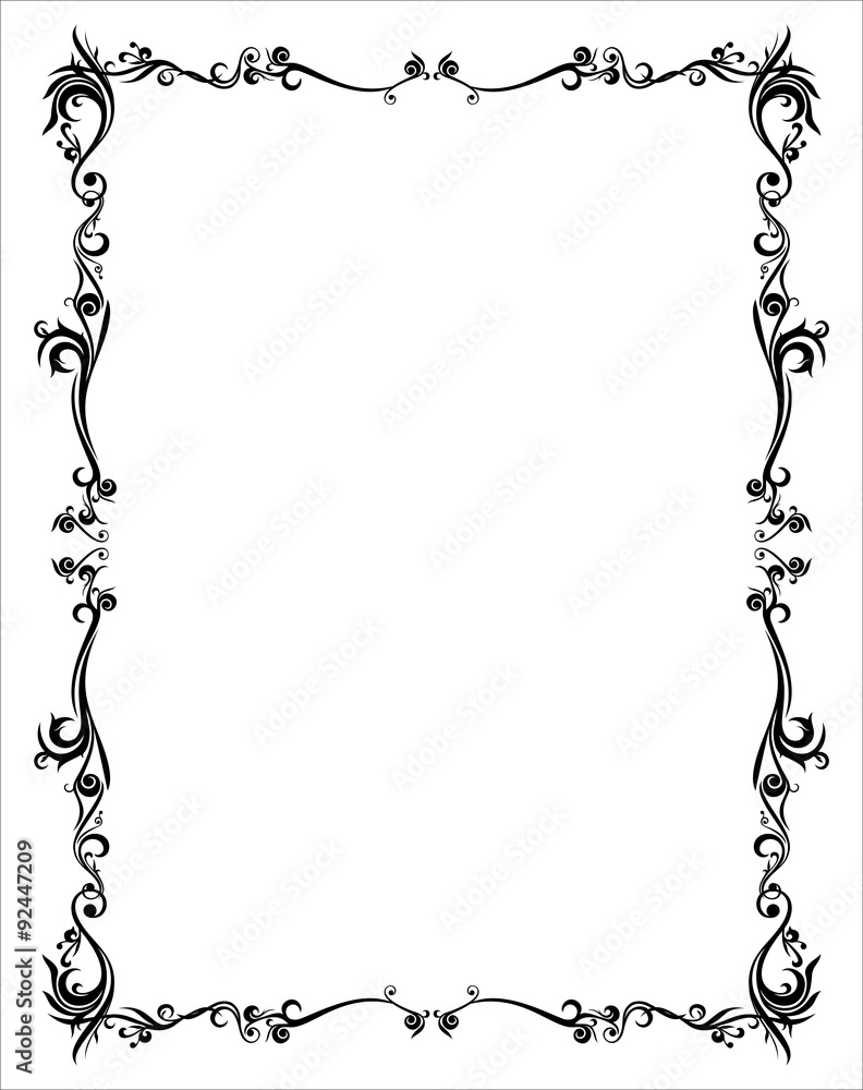 Detail Vector Batik Bingkai Nomer 3