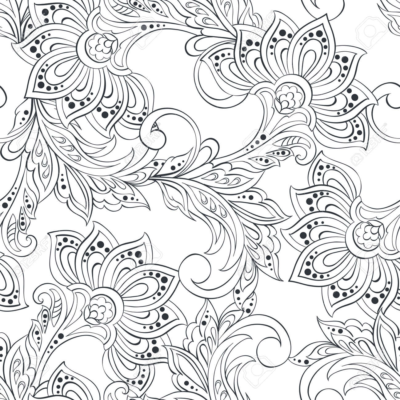 Detail Vector Batik Bunga Nomer 12