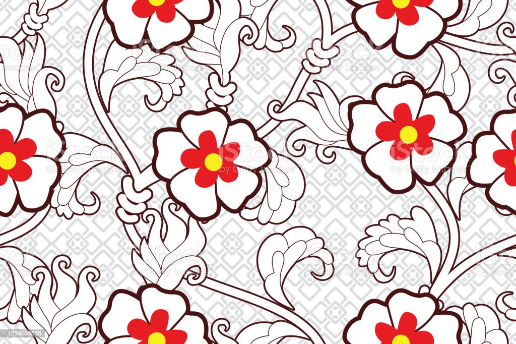 Detail Vector Batik Bunga Nomer 54
