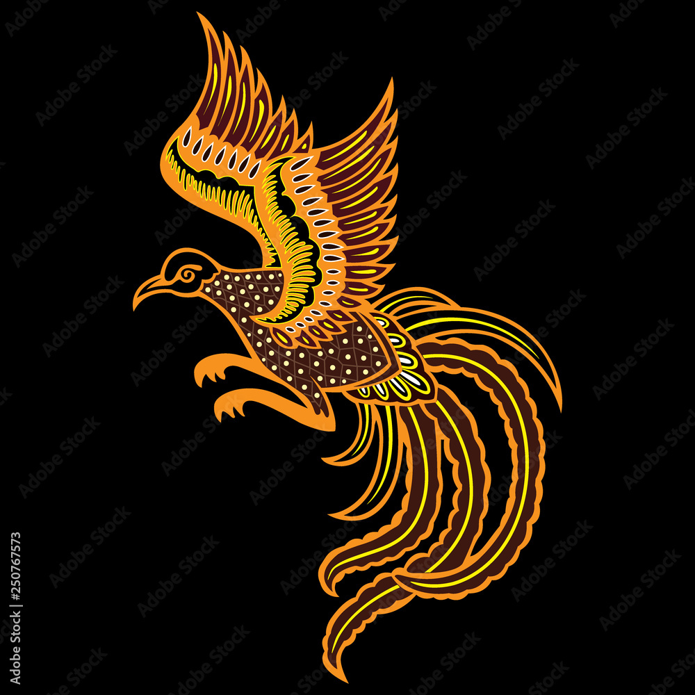 Detail Vector Batik Gold Nomer 8