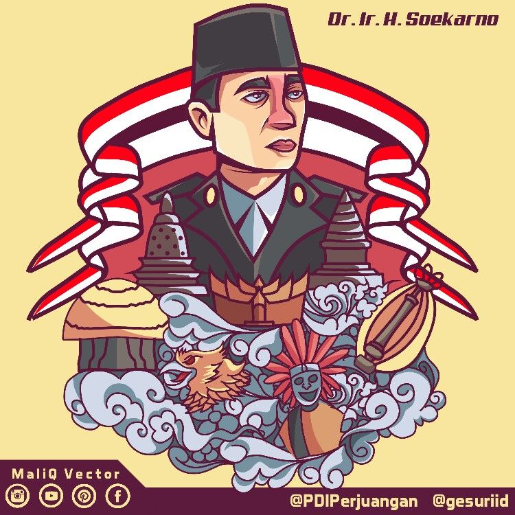 Detail Vector Bung Karno Nomer 29