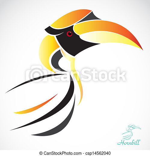 Detail Vector Burung Enggang Nomer 12