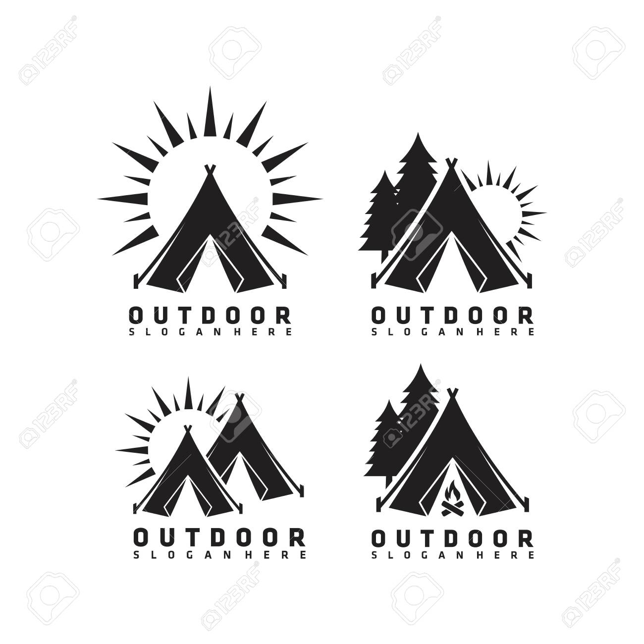 Detail Vector Camping Nomer 30
