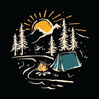 Detail Vector Camping Nomer 34