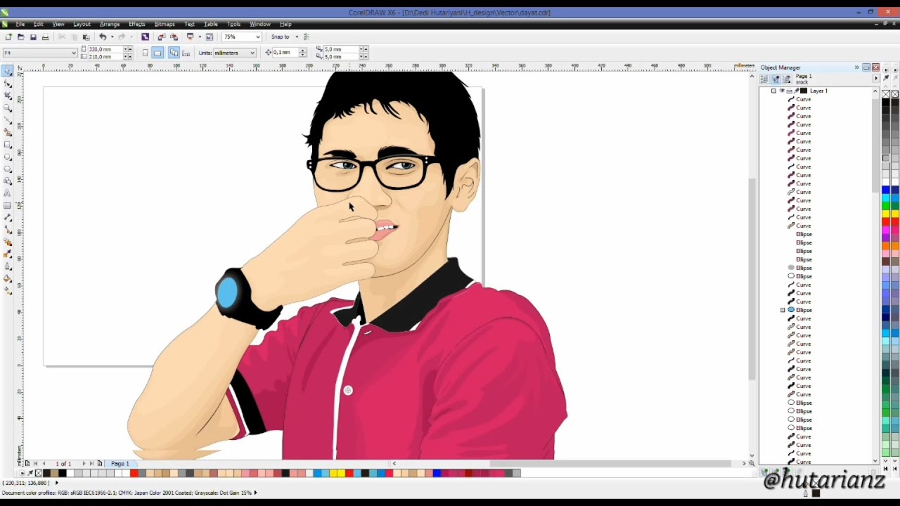 Detail Vector Corel Draw X7 Nomer 2