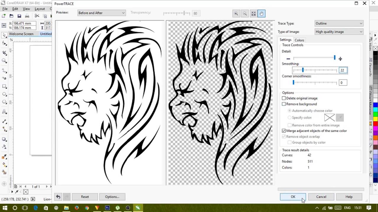 Detail Vector Corel Draw X7 Nomer 5