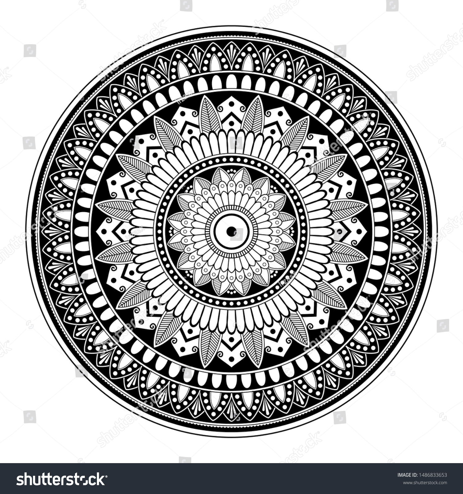 Detail Vector Design Black And White Nomer 31