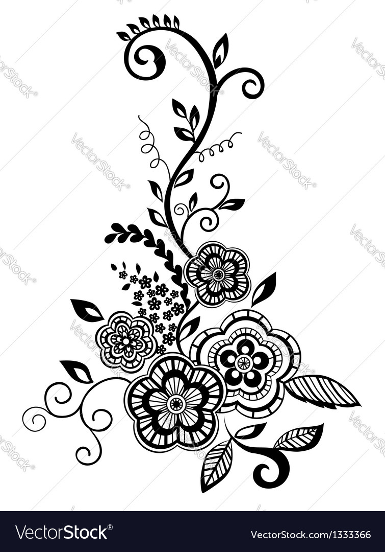 Detail Vector Design Black And White Nomer 8