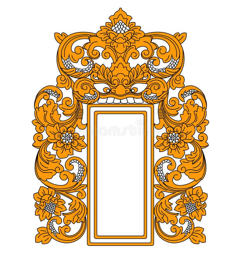 Detail Vector Frame Batik Nomer 13