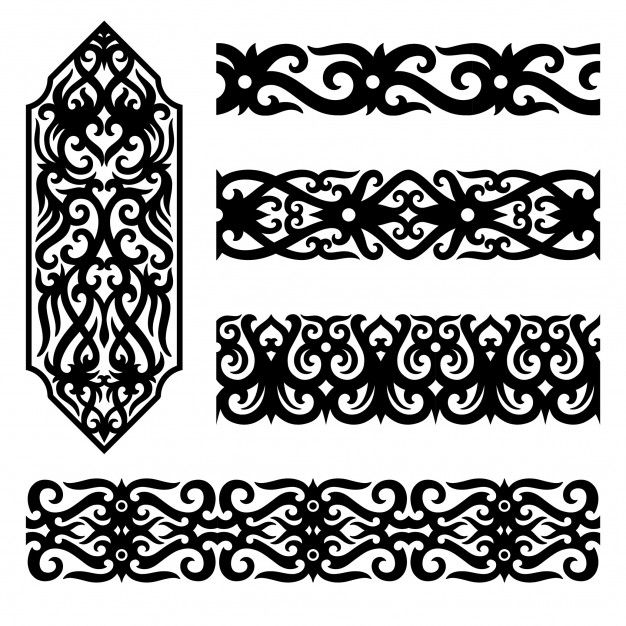 Detail Vector Frame Batik Nomer 19