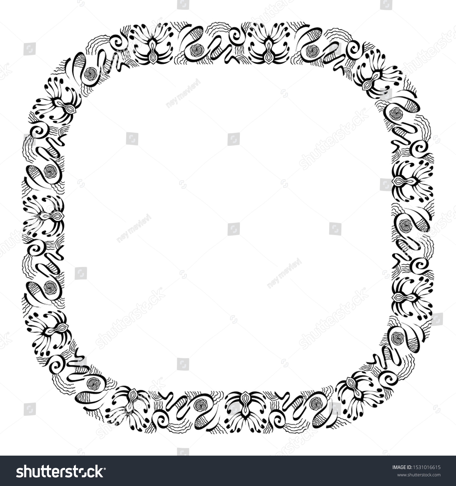 Detail Vector Frame Batik Nomer 4