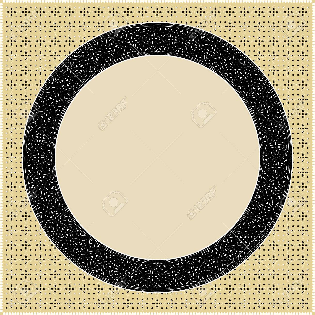 Detail Vector Frame Batik Nomer 30