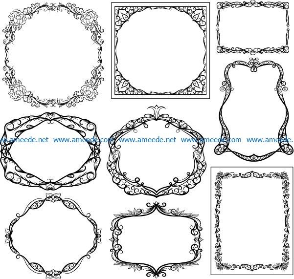 Detail Vector Frame Cdr Nomer 56