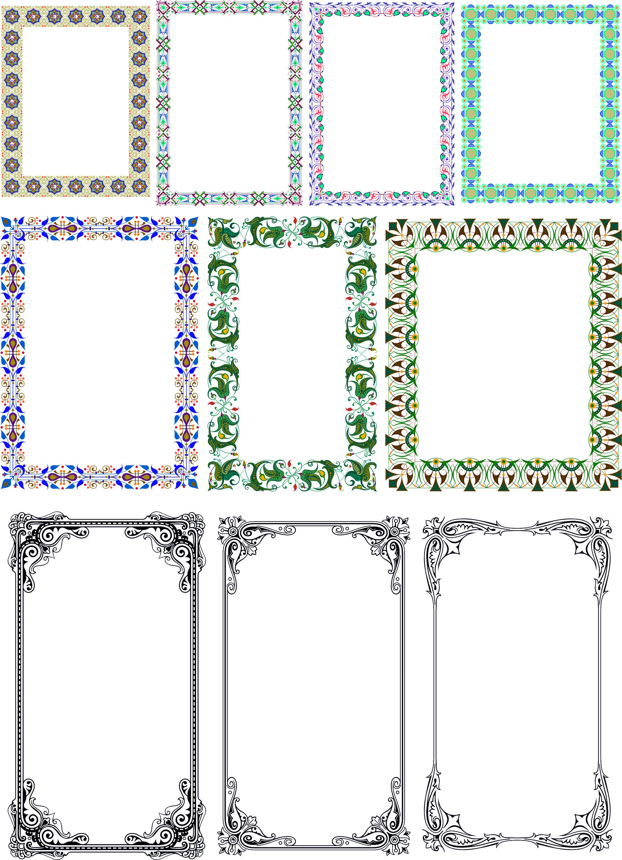 Detail Vector Frame Cdr Nomer 10