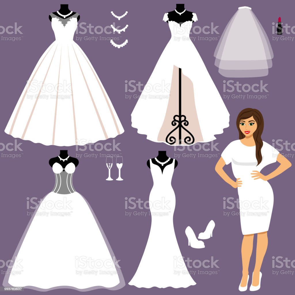 Detail Vector Gaun Pengantin Nomer 27