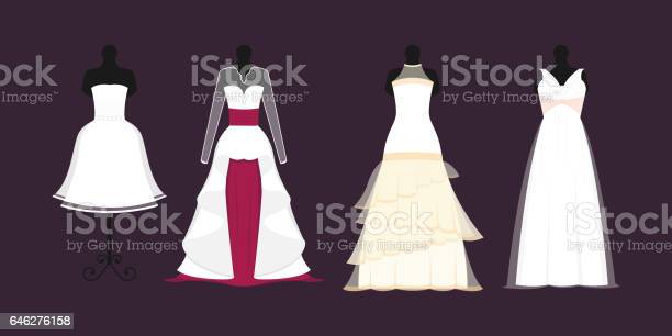 Detail Vector Gaun Pengantin Nomer 39