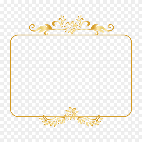 Detail Vector Gold Frame Png Nomer 20