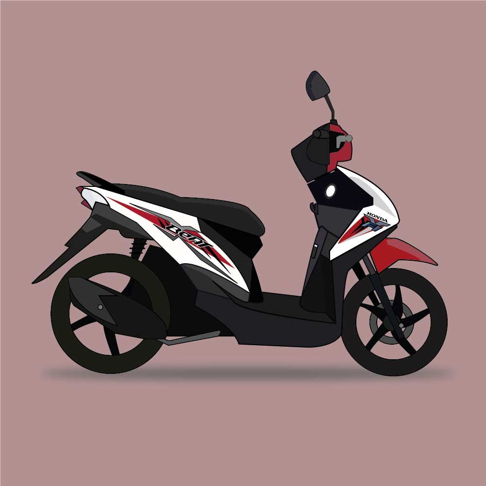 Detail Vector Honda Beat Nomer 8