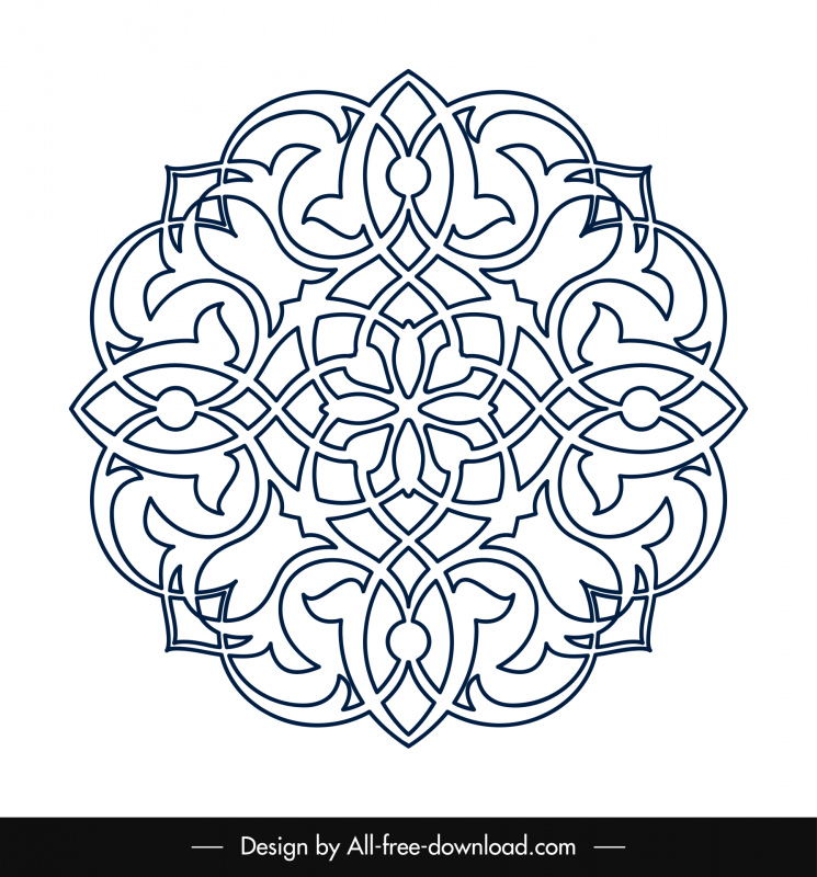 Detail Vector Islamic Ornament Nomer 55