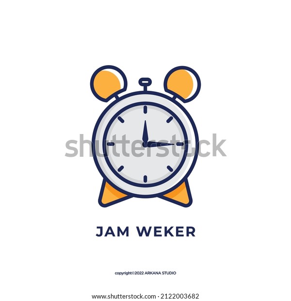 Detail Vector Jam Weker Nomer 3