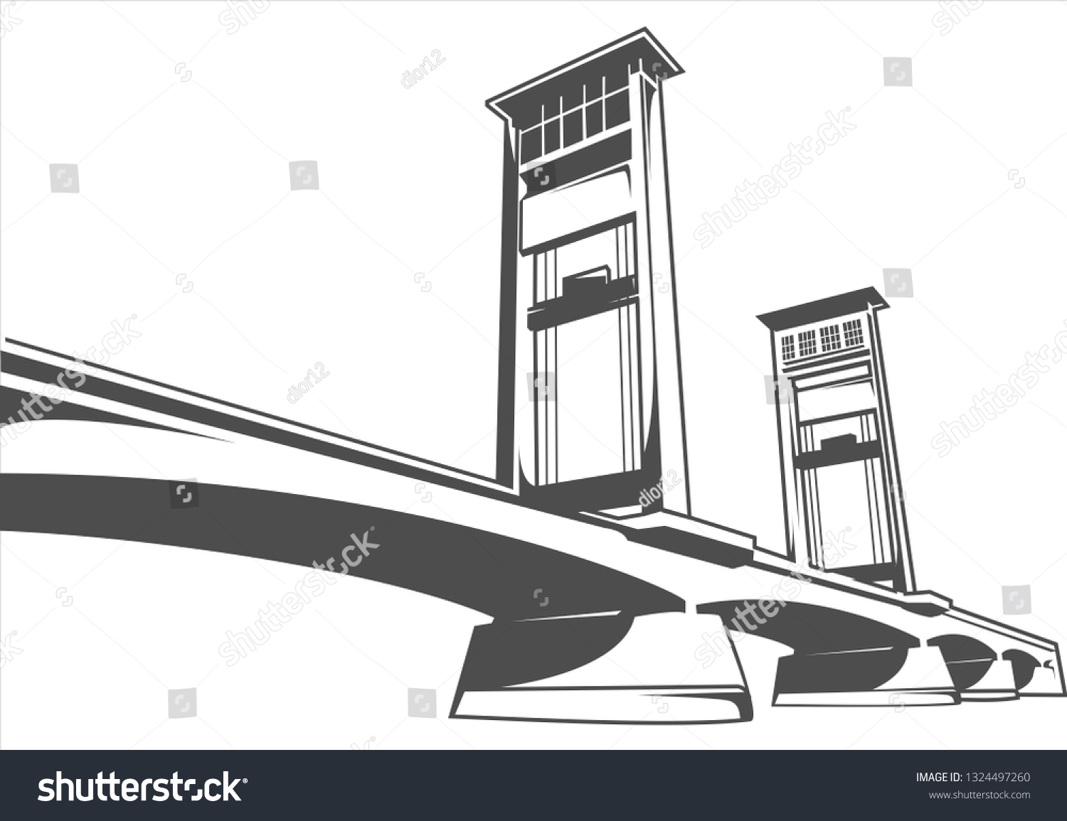 Detail Vector Jembatan Ampera Nomer 12