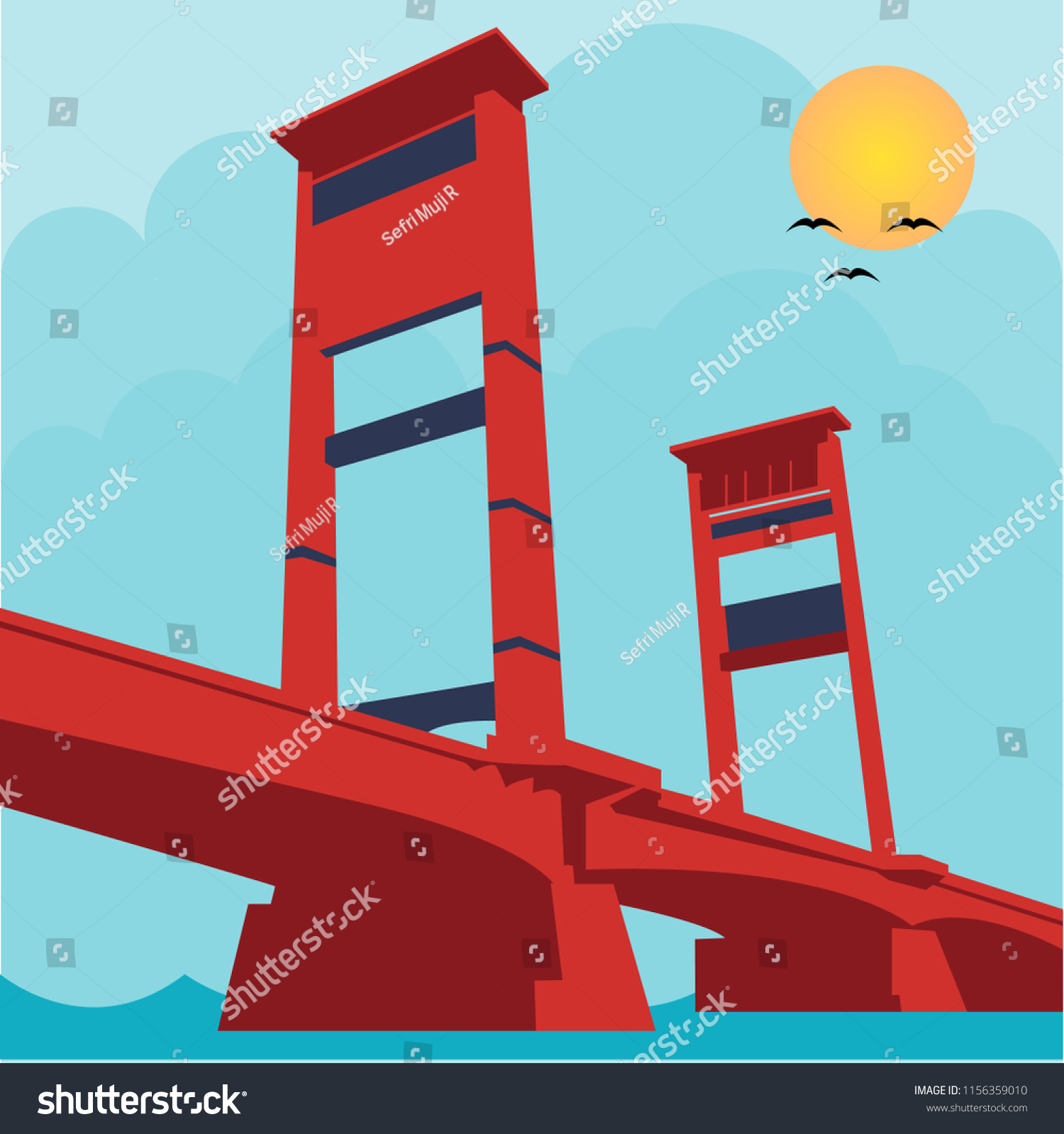 Detail Vector Jembatan Ampera Nomer 26