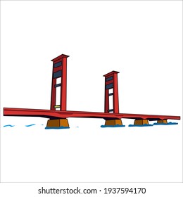 Detail Vector Jembatan Ampera Nomer 5
