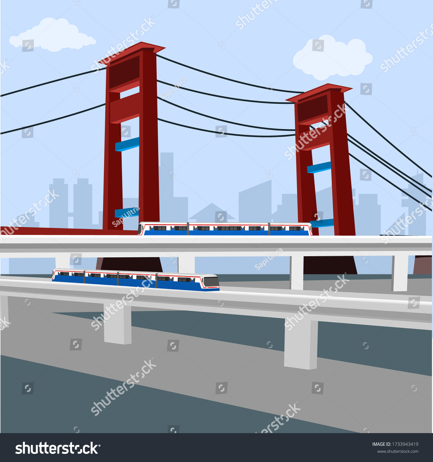 Detail Vector Jembatan Ampera Nomer 49