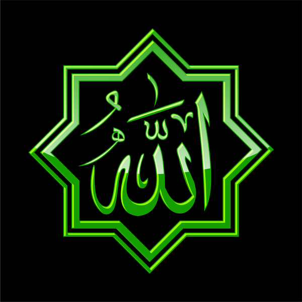 Detail Vector Kaligrafi Allah Nomer 5