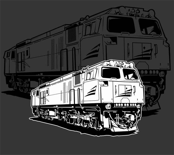 Detail Vector Kereta Api Nomer 7