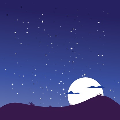 Detail Vector Langit Malam Nomer 8