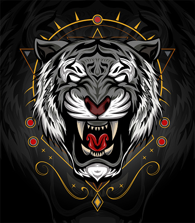 Detail Vector Macan Putih Nomer 2