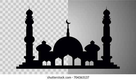 Detail Vector Masjid Hitam Nomer 53